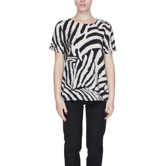 Jacqueline De Yong Beige Viscose Tops & T-Shirt Jacqueline De Yong Dark Slate Gray