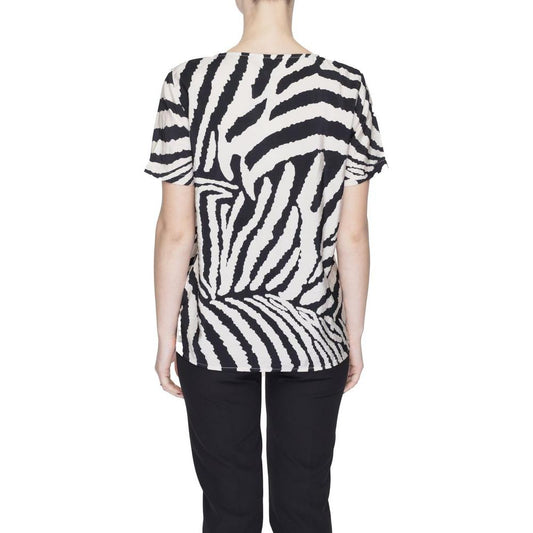 Jacqueline De Yong Beige Viscose Tops & T-Shirt Jacqueline De Yong Light Gray