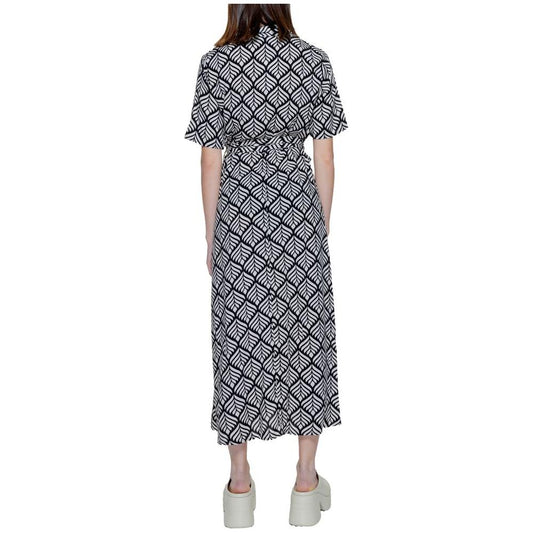 Jacqueline De Yong Beige Viscose Dress Jacqueline De Yong Gray