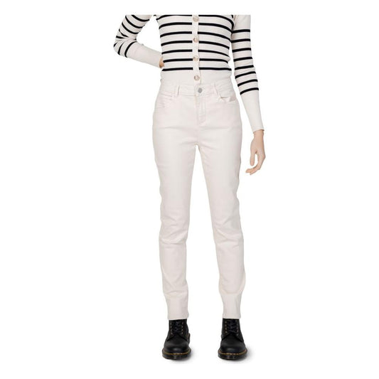 Morgan De Toi Beige Cotton Jeans & Pant Morgan De Toi Light Gray