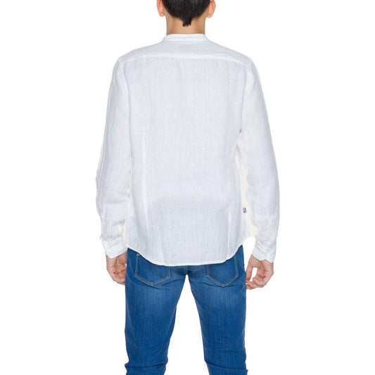 Blauer White Linen Shirt Blauer Dark Slate Gray
