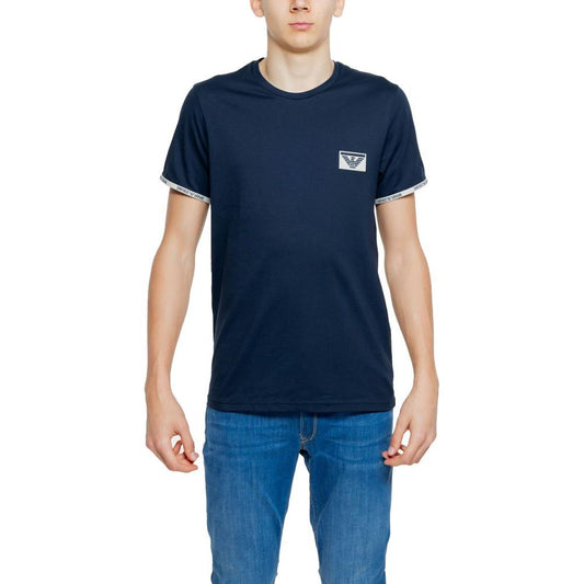 Emporio Armani Underwear Blue Cotton T-Shirt Emporio Armani Underwear Tan