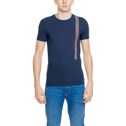 Emporio Armani Underwear Blue Cotton T-Shirt Emporio Armani Underwear Dark Slate Gray