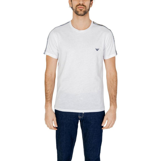 Emporio Armani Underwear White Cotton T-Shirt Emporio Armani Underwear Black