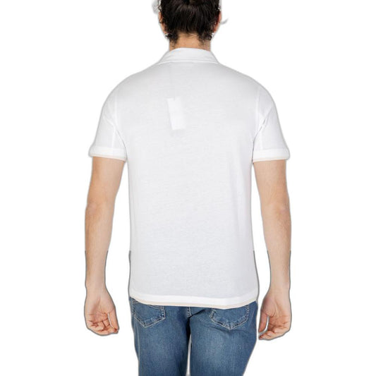 Hamaki-Ho White Cotton Polo Shirt Hamaki-Ho Light Gray