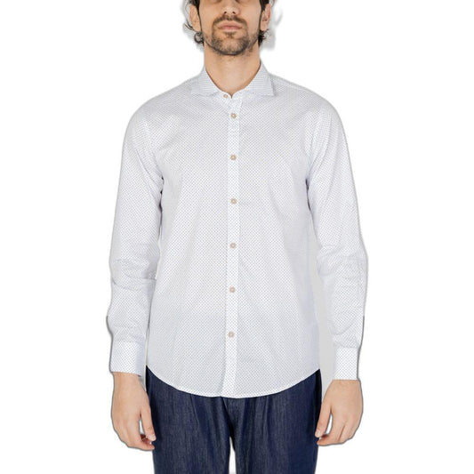 Hamaki-Ho White Cotton Shirt Hamaki-Ho Light Gray