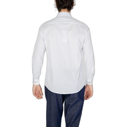 Hamaki-Ho White Cotton Shirt Hamaki-Ho Dark Slate Gray