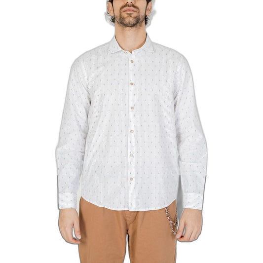 Hamaki-Ho White Cotton Shirt Hamaki-Ho Light Gray