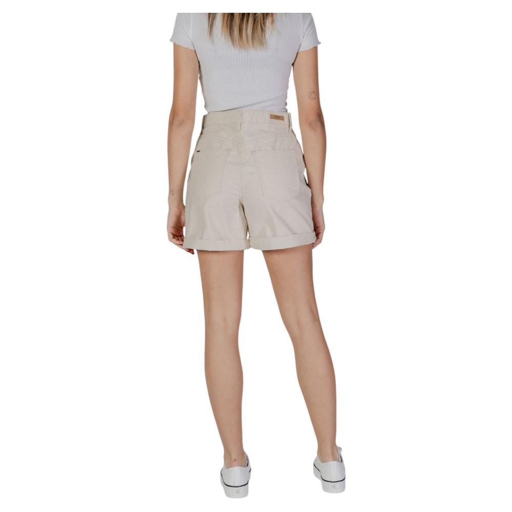 B.Young Beige Cotton Shorts