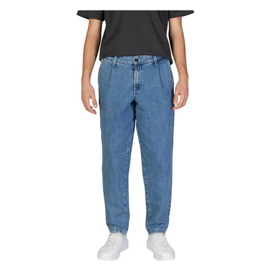Jack Jones Blue Cotton Jeans & Pant Jack Jones Slate Gray