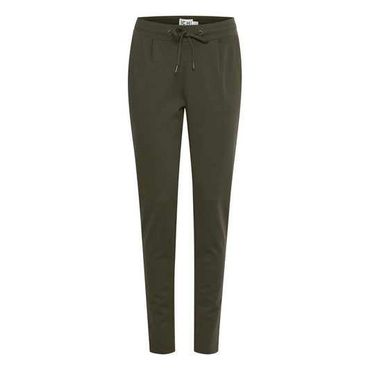 ICHI Green Polyester Jeans & Pant ICHI Dark Slate Gray