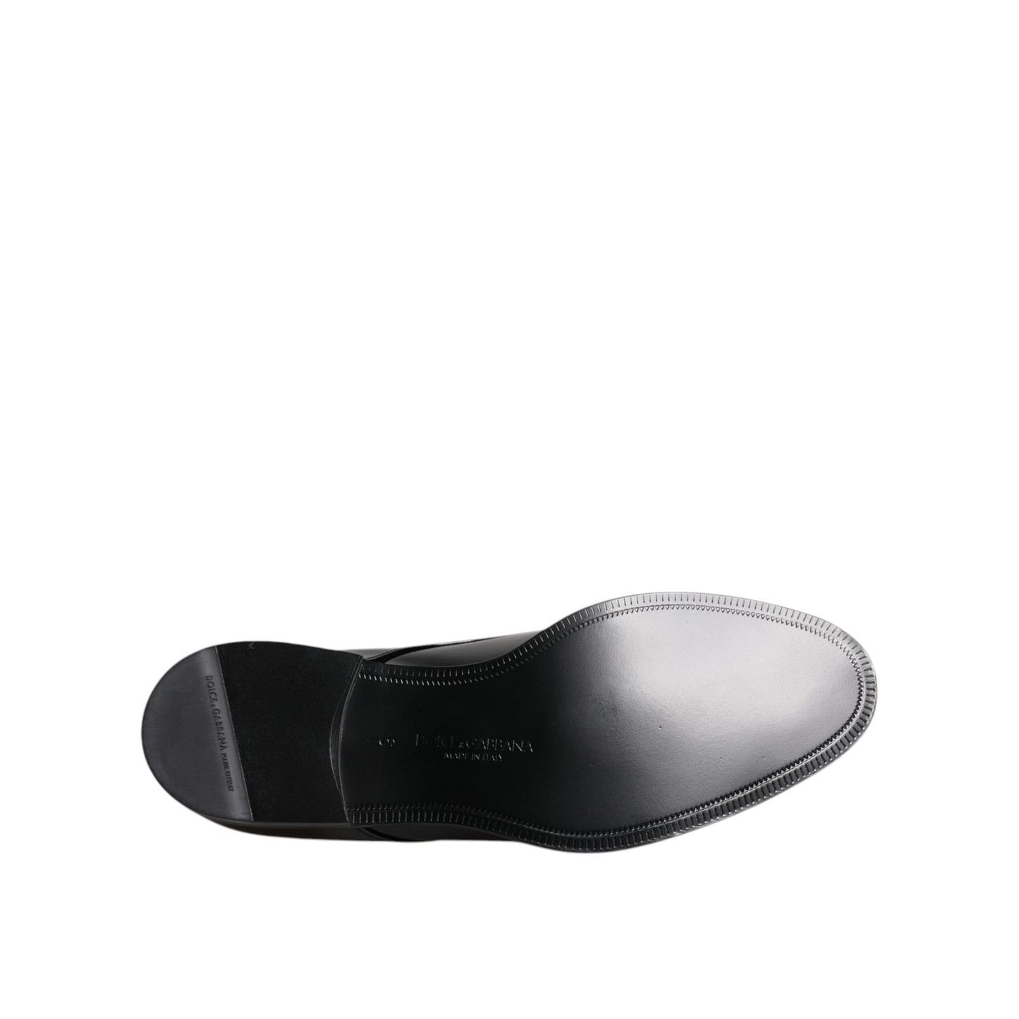 Dolce & Gabbana Black Patent Leather Derby Formal Dress Shoes