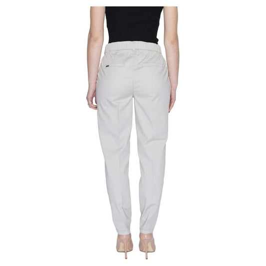 Street One Beige Cotton Jeans & Pant Street One Light Gray