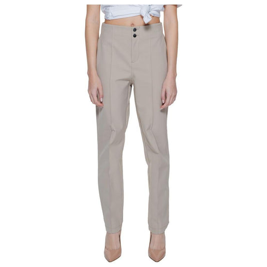 Street One Beige Polyamide Jeans & Pant Street One Dark Gray