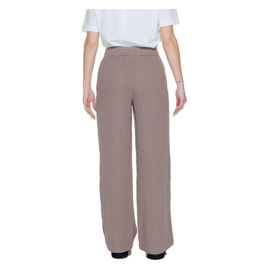 Street One Brown Cotton Jeans & Pant Street One Rosy Brown