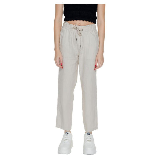 Street One Beige Linen Jeans & Pant Street One Gray