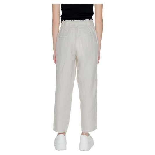 Street One Beige Linen Jeans & Pant Street One Gray