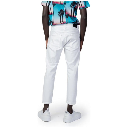 Antony Morato White Cotton Jeans & Pant Antony Morato Light Gray