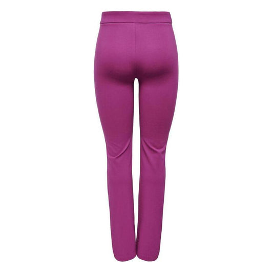Only Pink Viscose Jeans & Pant Only Maroon