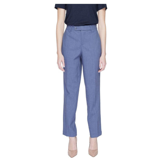 Street One Blue Polyester Jeans & Pant Street One Slate Gray
