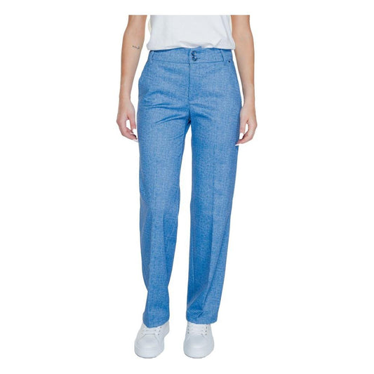 Street One Blue Polyester Jeans & Pant Street One Steel Blue