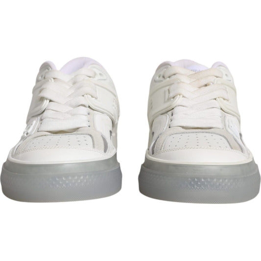 Dolce & Gabbana White DG Logo CUSTOM 2.Zero Sneakers Shoes Dolce & Gabbana Light Gray