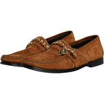 Dolce & Gabbana Brown Suede Leather Loafers Dress Shoes
