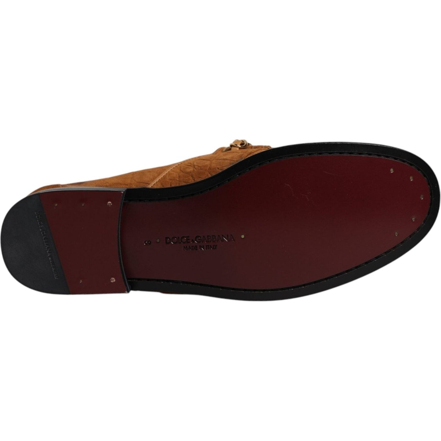Dolce & Gabbana Brown Suede Leather Loafers Dress Shoes