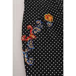 Dolce & Gabbana Black Polka Dot Sicily Crystal Pants Jeans & Pants