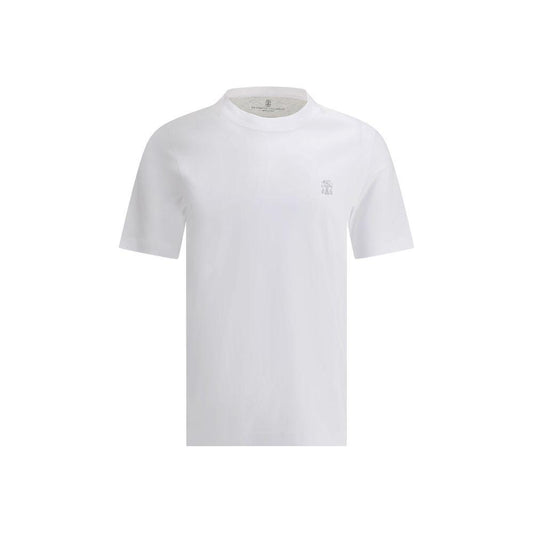 Brunello Cucinelli Logoed T-Shirt Brunello Cucinelli Light Gray