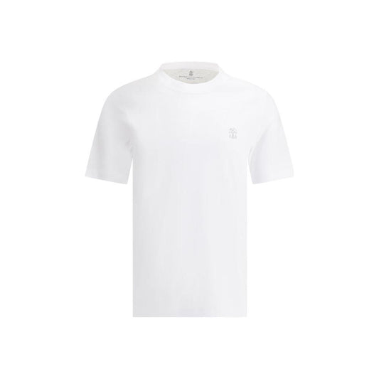 Brunello Cucinelli Logoed T-Shirt Brunello Cucinelli White Smoke