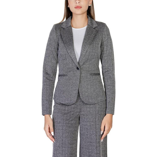 ICHI Black Polyester Suits & Blazer ICHI Dim Gray