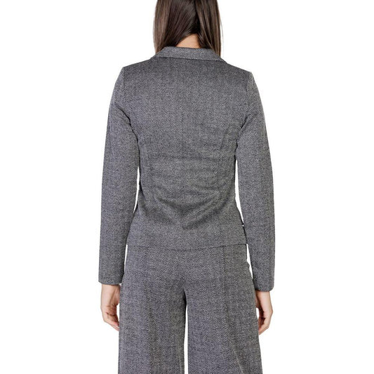 ICHI Black Polyester Suits & Blazer ICHI Dim Gray