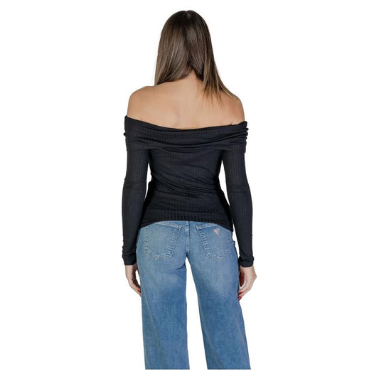 Jacqueline De Yong Black Viscose Tops & T-Shirt