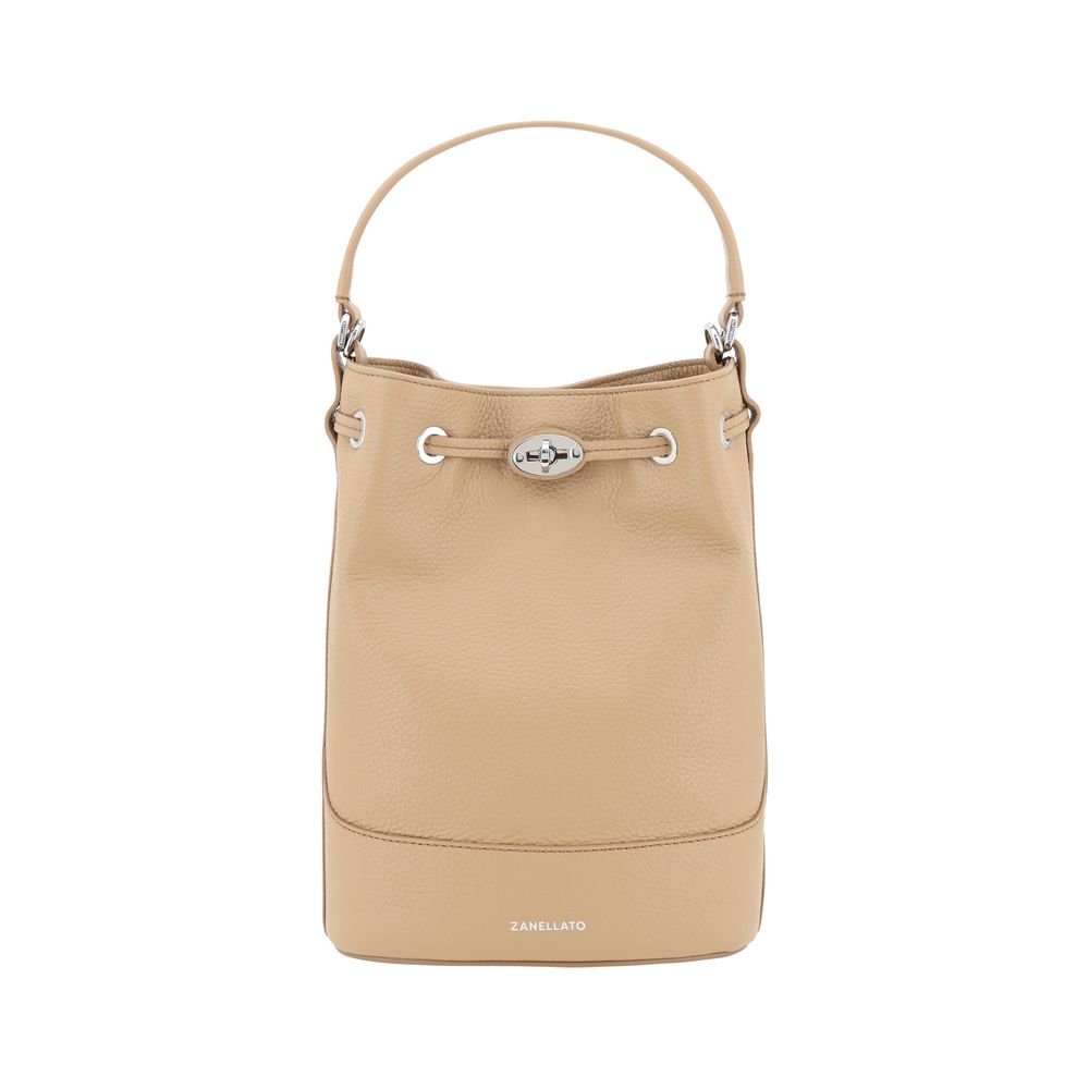 Front view with bag zipped and handles upright.