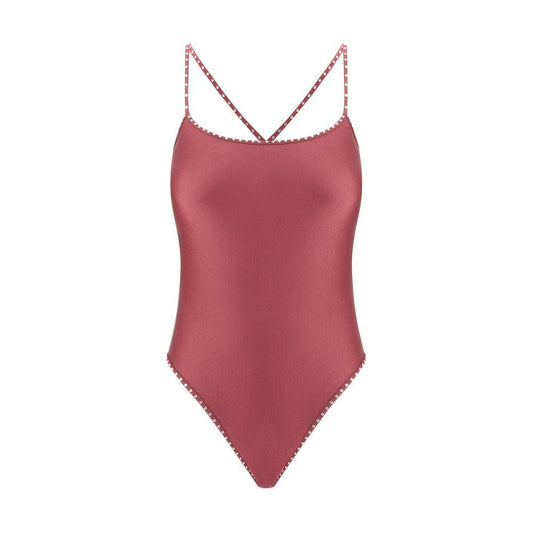 Oséree Crystal Swimsuit Oséree Maroon