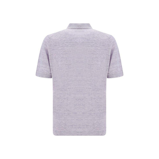 Brunello Cucinelli Linen Polo Shirt Brunello Cucinelli Gray