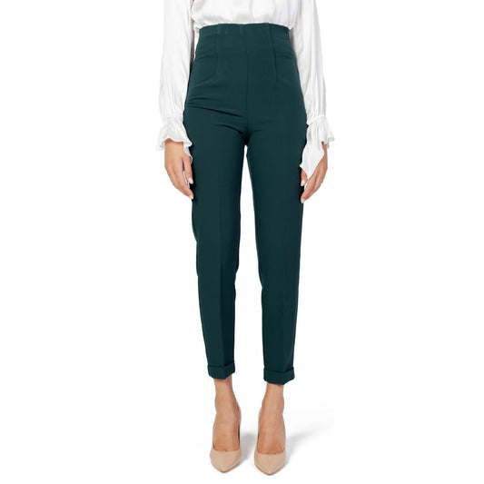 Sandro Ferrone Green Polyester Jeans & Pant Sandro Ferrone Dark Slate Gray