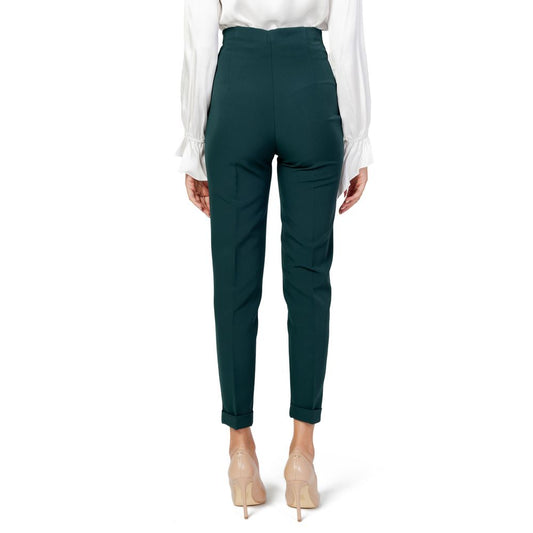 Sandro Ferrone Green Polyester Jeans & Pant Sandro Ferrone Dark Slate Gray