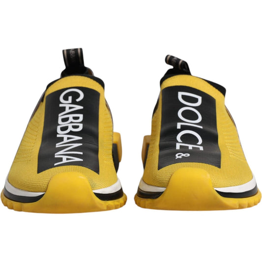Dolce & Gabbana Yellow Black Slip On Sorrento Sneaker Shoes Dolce & Gabbana Dark Slate Gray