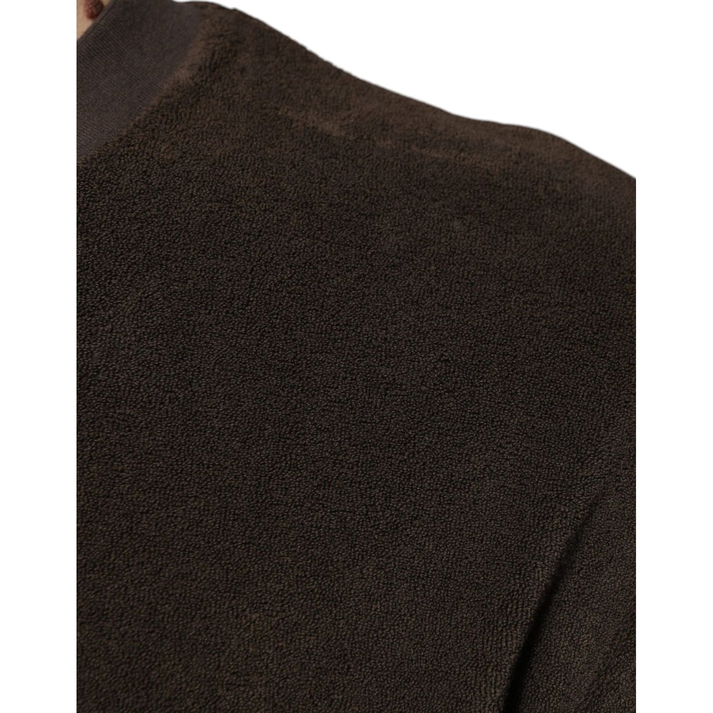 Dolce & Gabbana Brown Cotton Crew Neck Short Sleeves T-shirt