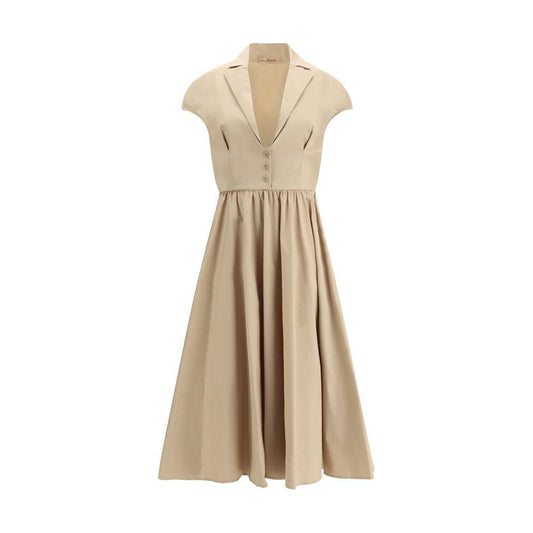 Ermanno Scervino Chemisier Dress Ermanno Scervino Tan