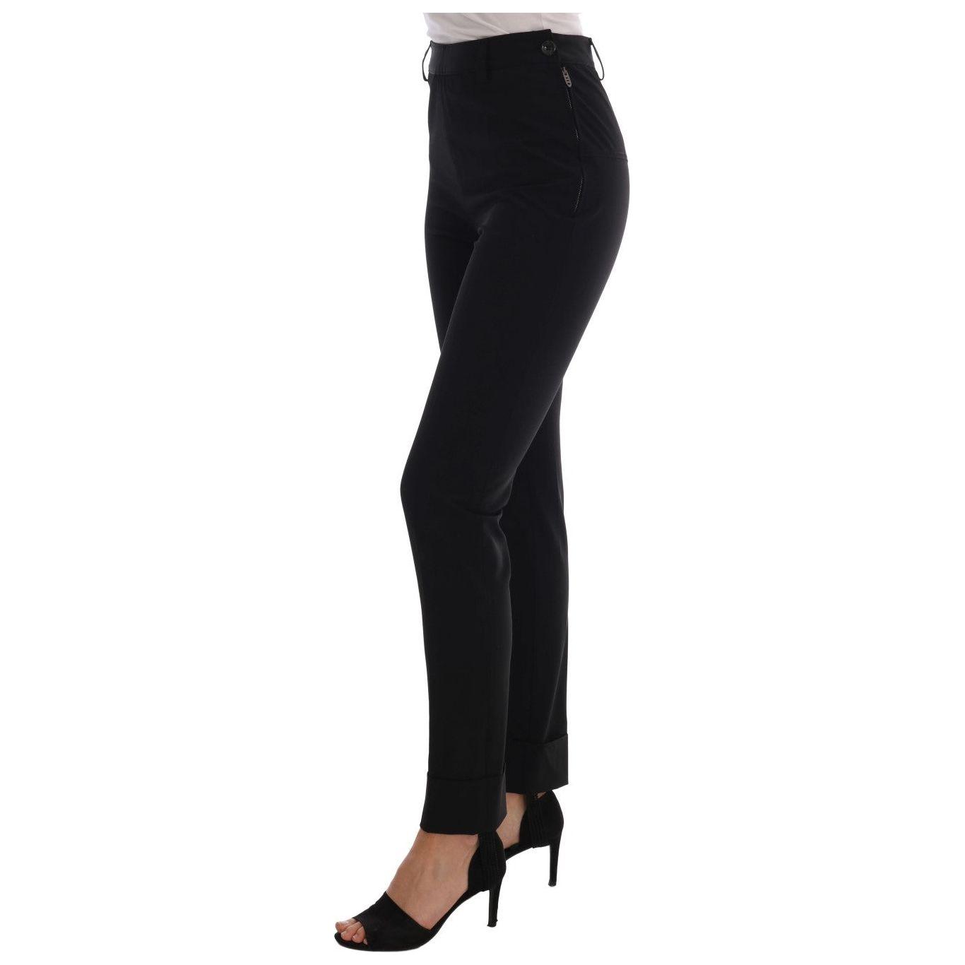 Ermanno Scervino Black Stretch Leggings Pants