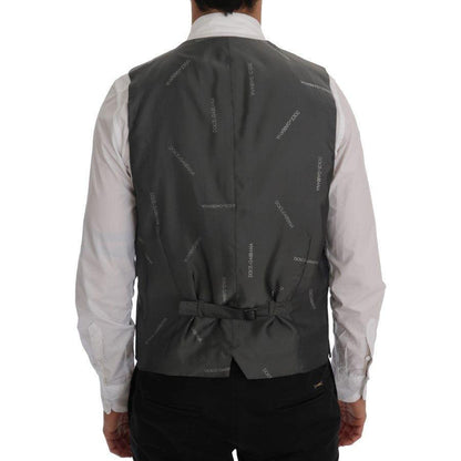 Dolce & Gabbana Gray STAFF Cotton Rayon Vest 1728,20% Rayon,67345645728,Clothing,Dolce & Gabbana,Gray,IT52 | XL,Material: 80% Cotton,Men,Men - Clothing,New with tags,Suits & Blazers - Clothing,Vests - Men - Clothing,Waistcoats - Suits & Blazers - Clothing