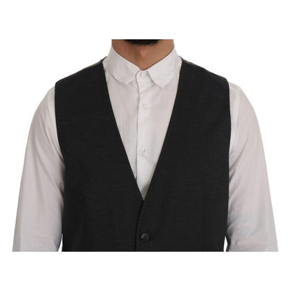 Dolce & Gabbana Gray STAFF Cotton Rayon Vest 1728,20% Rayon,67345645728,Clothing,Dolce & Gabbana,Gray,IT52 | XL,Material: 80% Cotton,Men,Men - Clothing,New with tags,Suits & Blazers - Clothing,Vests - Men - Clothing,Waistcoats - Suits & Blazers - Clothing