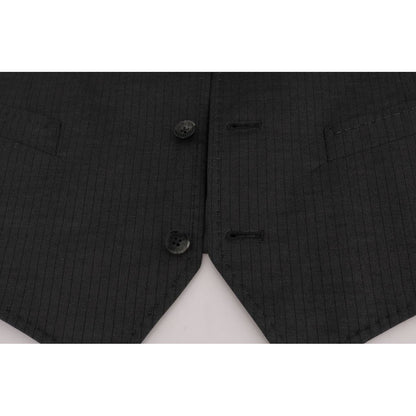 Dolce & Gabbana Gray STAFF Cotton Rayon Vest