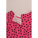 Dolce & Gabbana Pink Polka Dotted Silk Blouse
