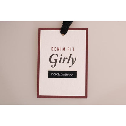 Dolce & Gabbana Blue GIRLY Striped Cotton Jeans