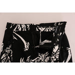 Dolce & Gabbana Black Tree Cotton Stretch Pants Jeans & Pants