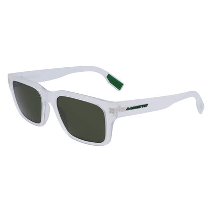 Lacoste Transparent Injected Sunglasses L6004S-970 with Category 3 lenses, 55/19/145mm dimensions, transparent frame for men.
